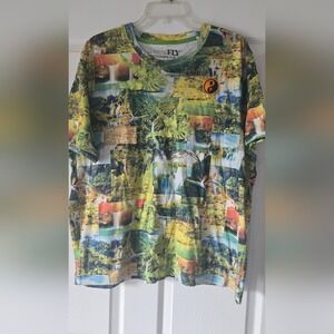 Born Fly Anytown USA Mens XL Tropical Paradise All Over Print T-Shirt